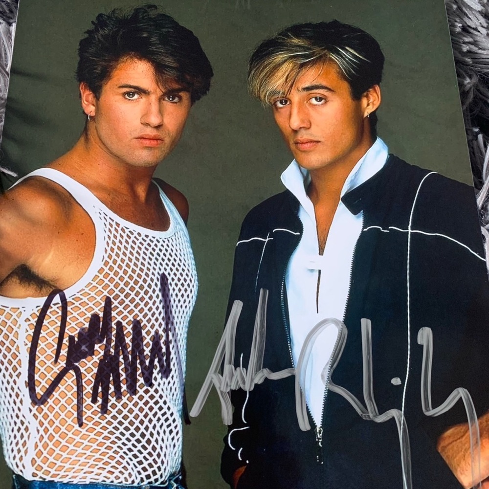 Wham! George Michael and Andrew Ridgeley Autographed Photo